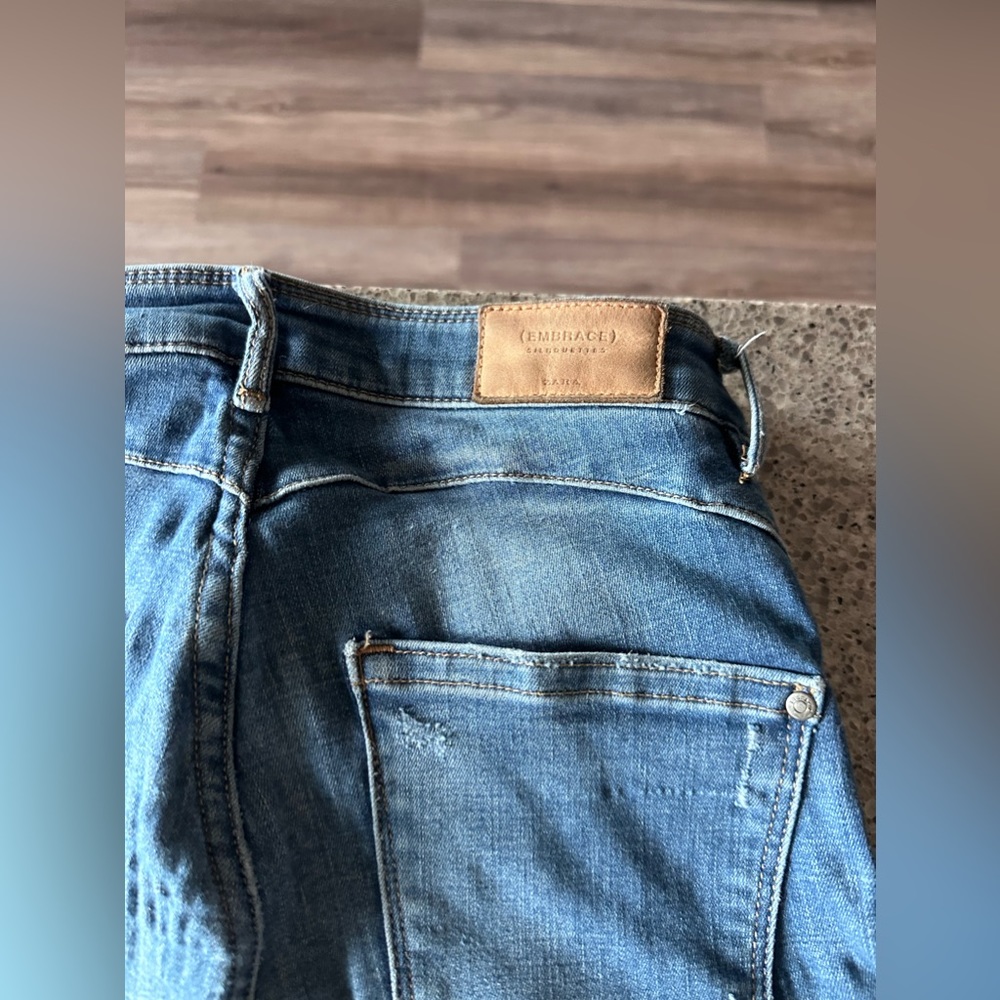 Zara blue jeans ripped